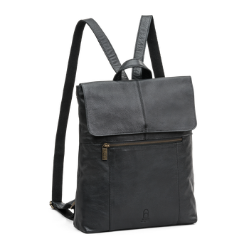 Ryggsekk med klaff, 11" Svart
