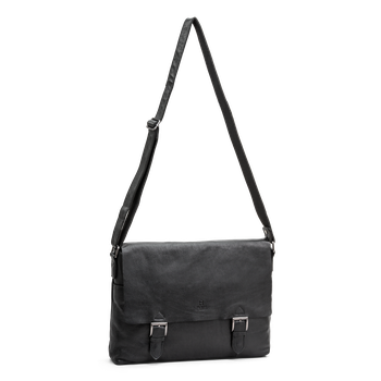 Veske Flapbag Large skinn Svart