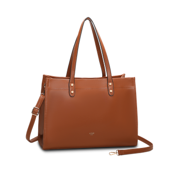 Sofia totebag til laptop Cognac
