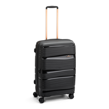 Oslo Koffert Medium 4 hjul, 67 cm, 70L Sv/guld