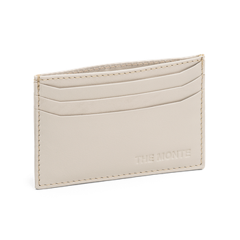 Kortholder skinn Beige