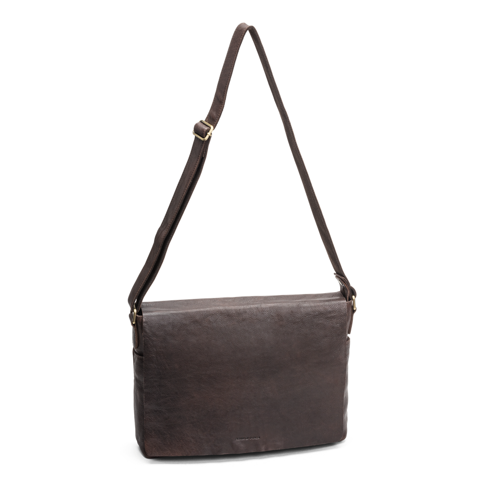 Dataveske messenger 16" i skinn