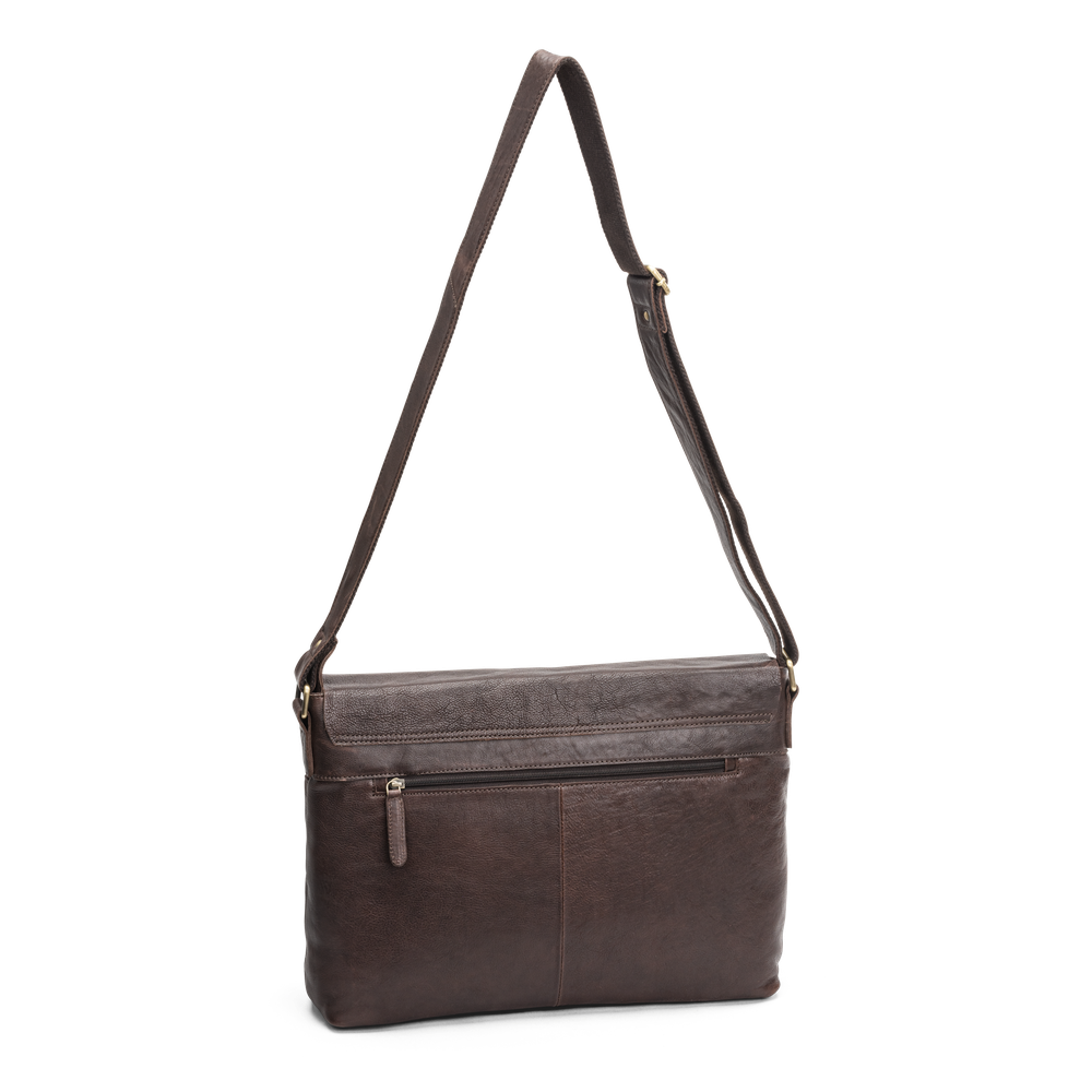 Dataveske messenger 16" i skinn