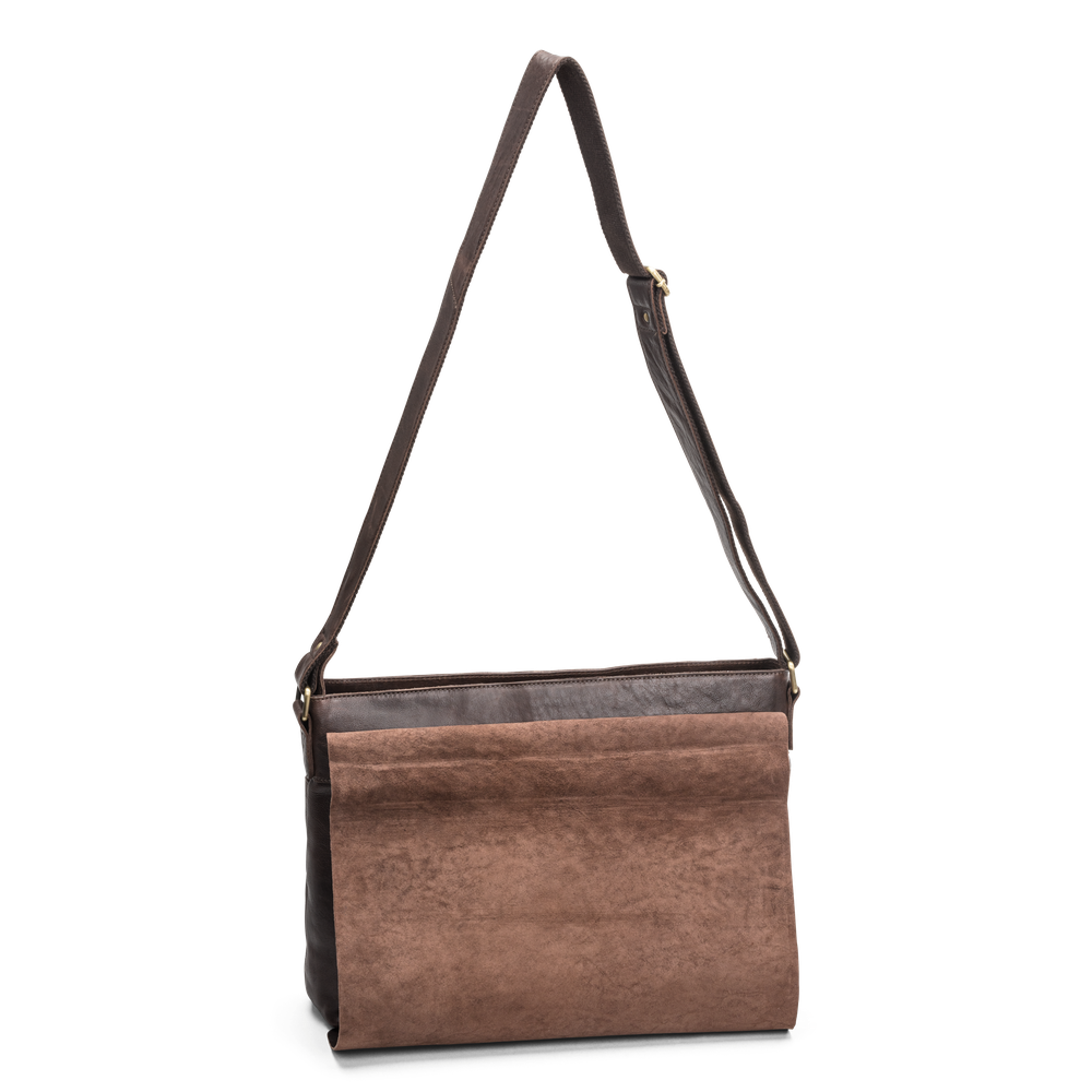 Dataveske messenger 16" i skinn