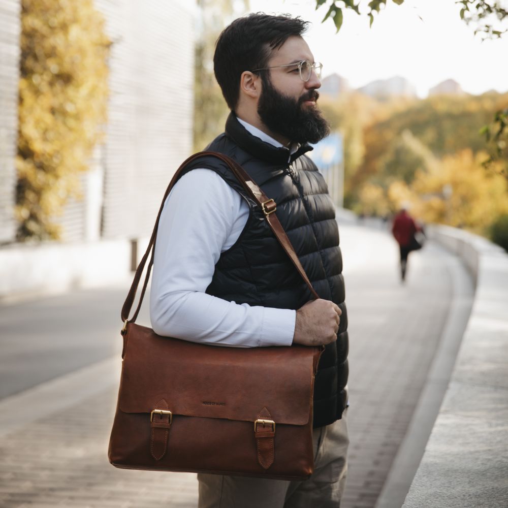 Veske Flapbag Large skinn