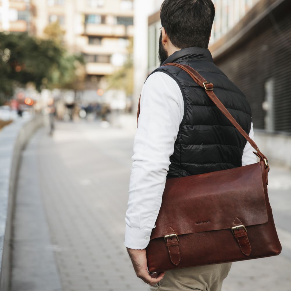 Veske Flapbag Large skinn