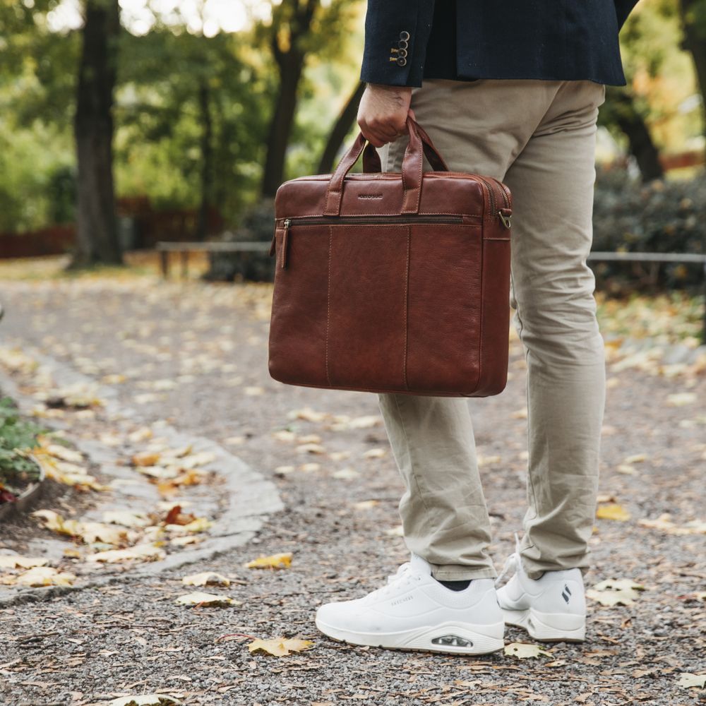 PC-veske Briefcase Medium skinn