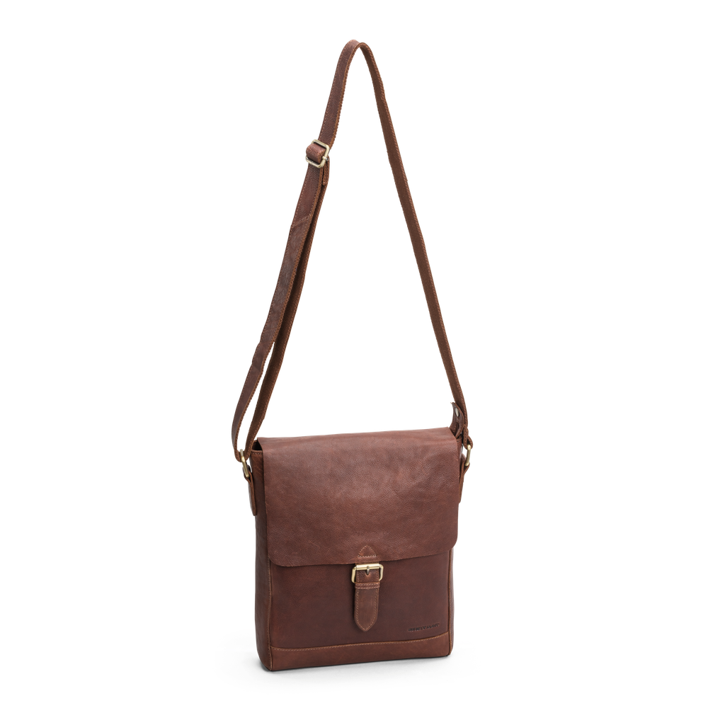 Flap bag 13" i skinn