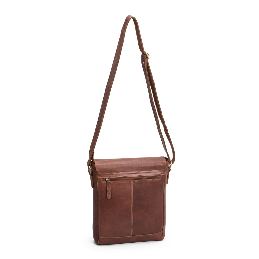 Flap bag 13" i skinn