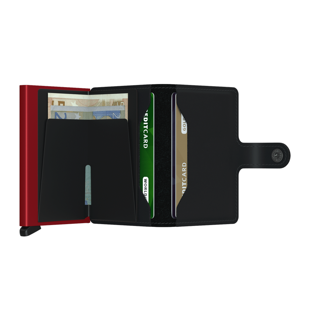 Miniwallet Matte Black-Red