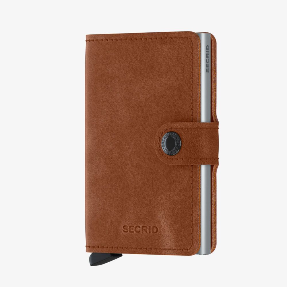 Miniwallet Vintage Cognac-Silver