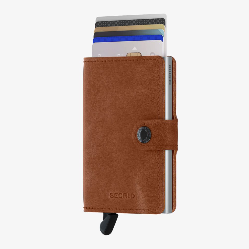 Miniwallet Vintage Cognac-Silver
