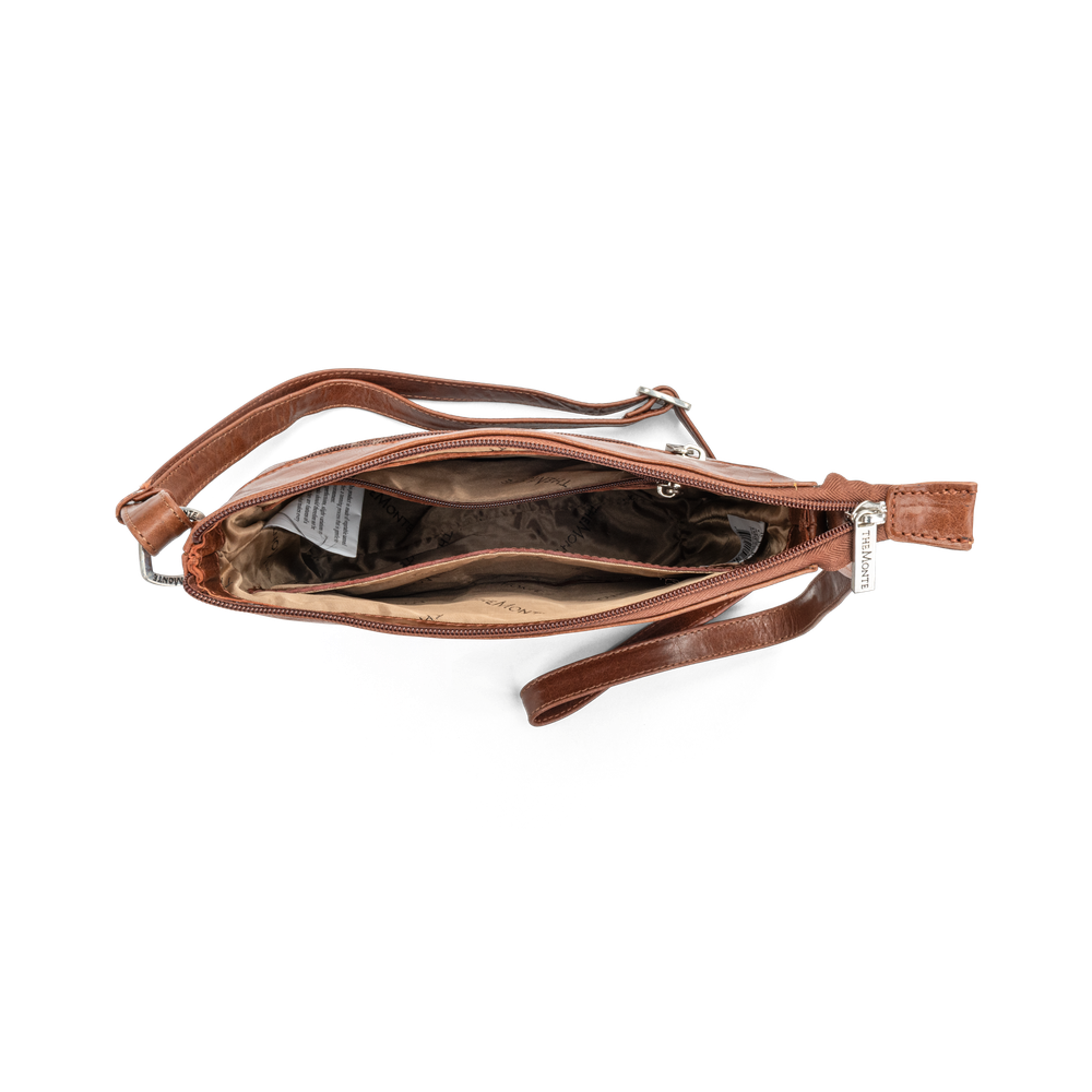 Crossbody-veske i skinn