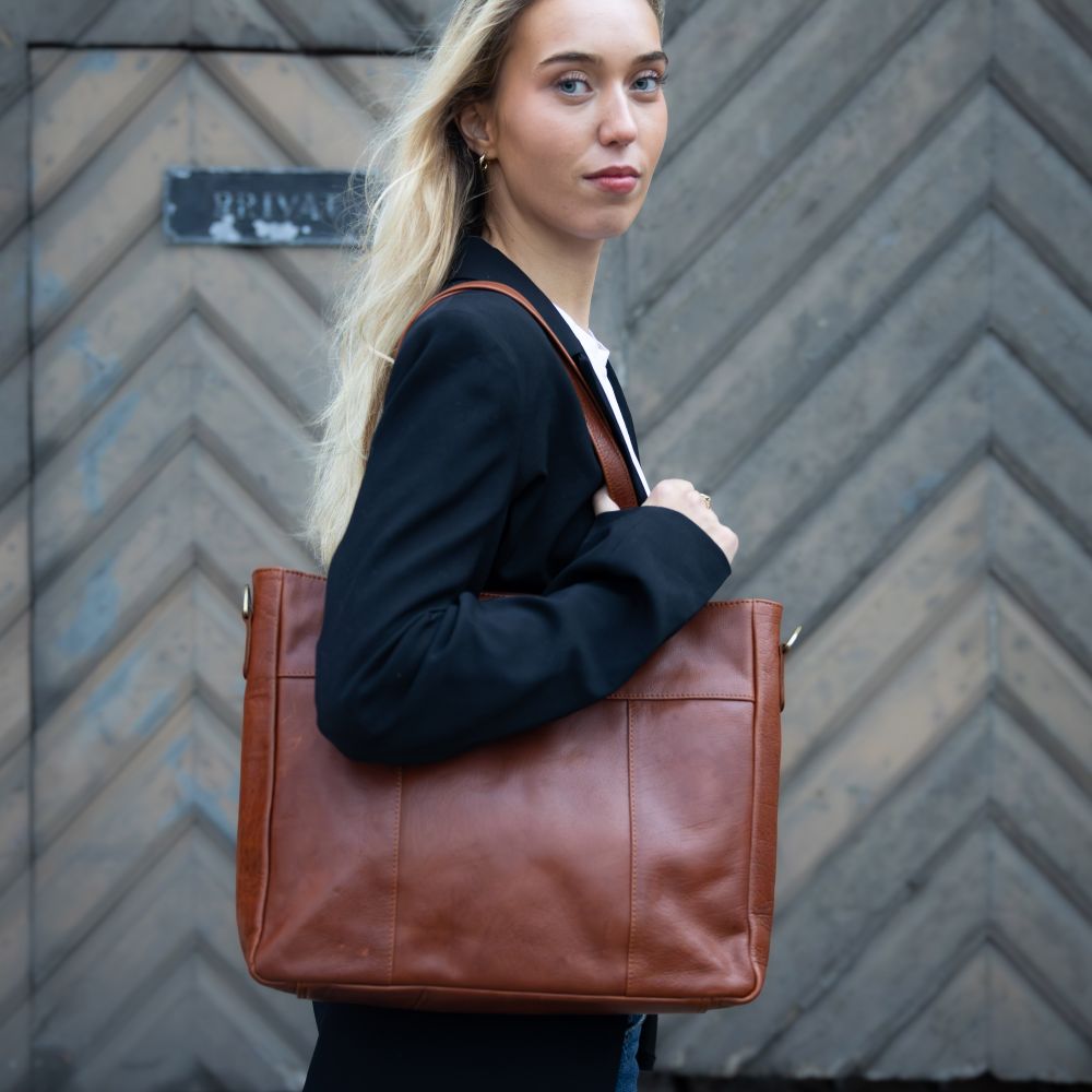 Totebag A4  i skinn