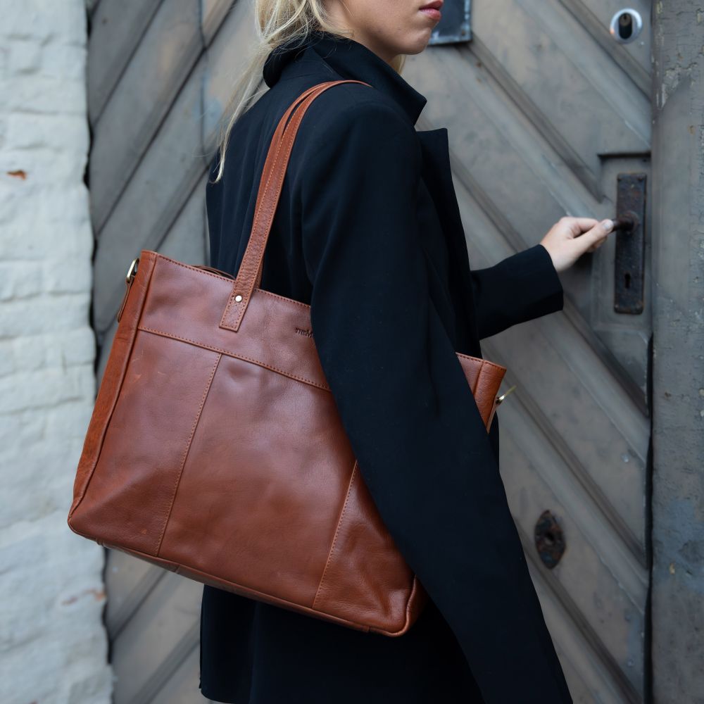 Totebag A4  i skinn