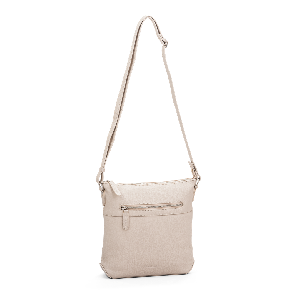Crossbody-veske medium i skinn