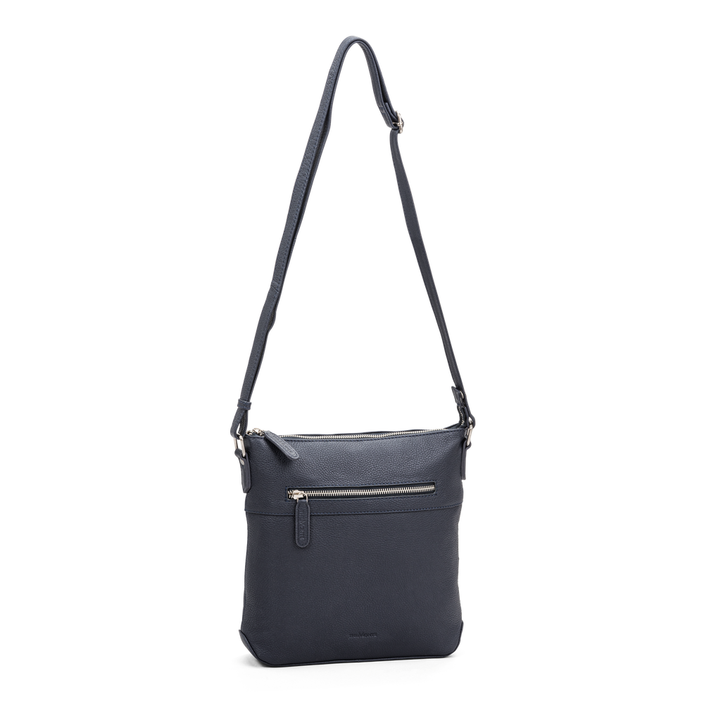 Crossbody-veske medium i skinn