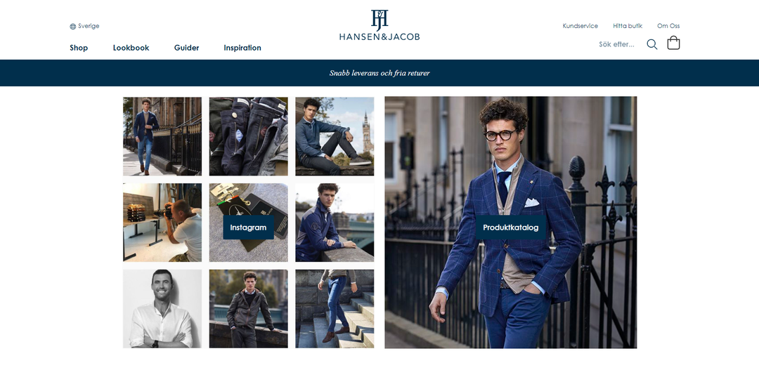 Hansen & Jacob-verkkokaupan Instagram-feed