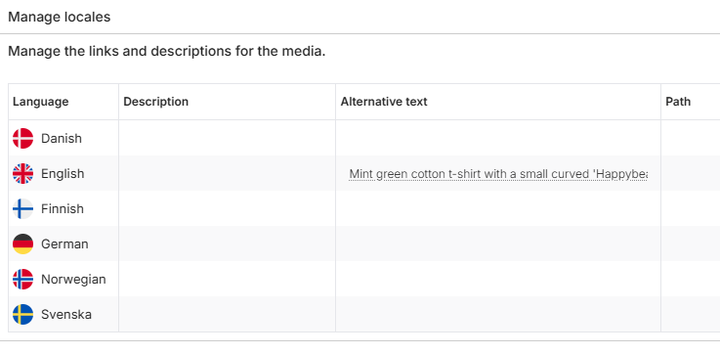 Screenshot highlighting the Alt Text input field in the CMS